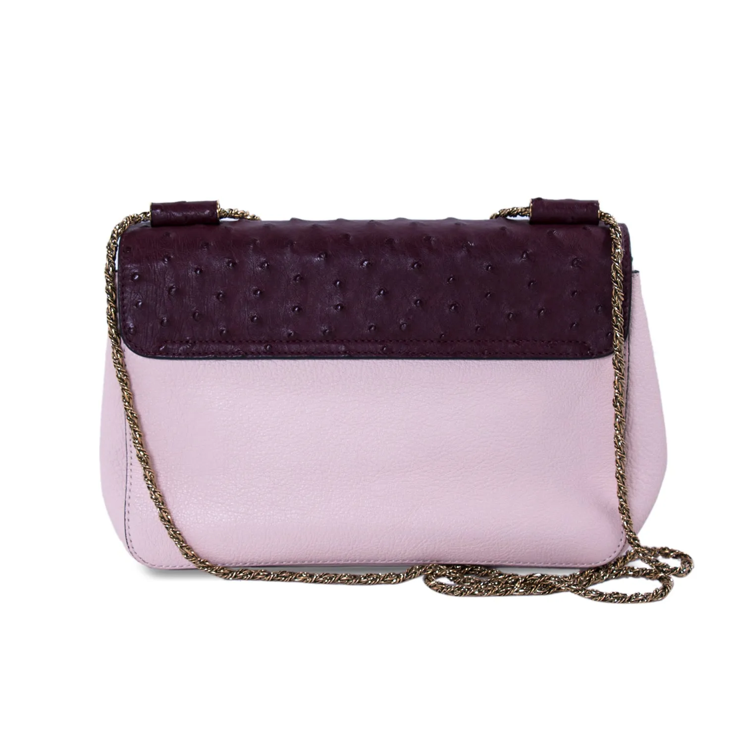 Chloé Elsie Large Ostrich Shoulder Bag