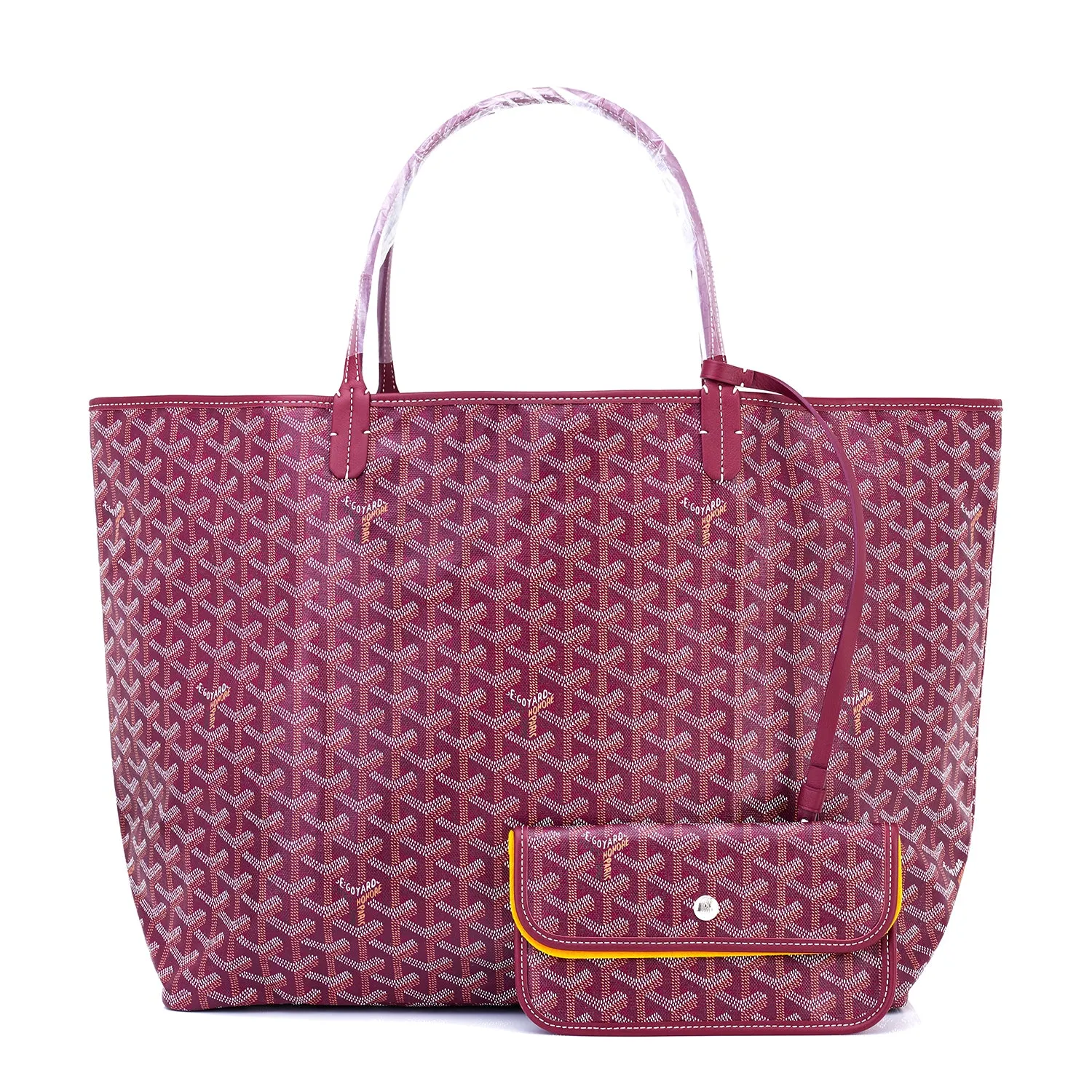 Goyard St Louis Tote Burgundy Chevron Bag GM