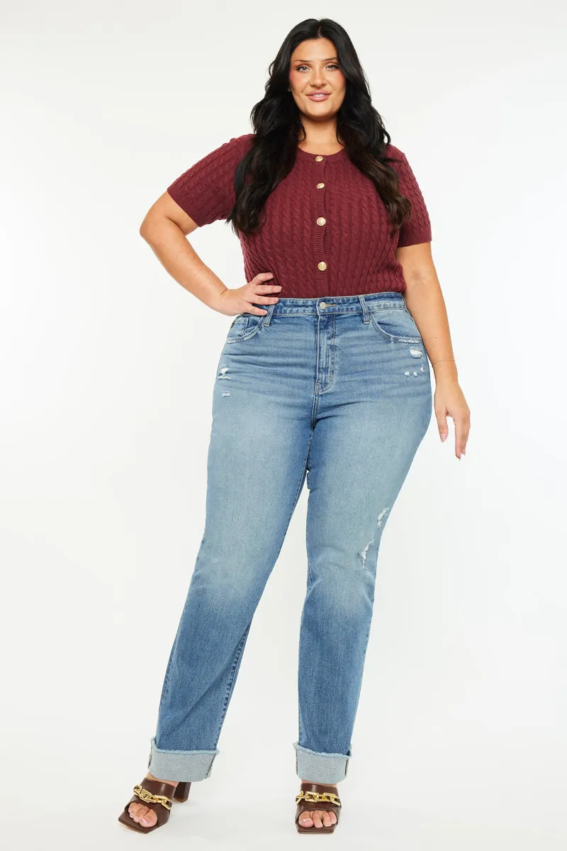 Halle High Rise Straight Jeans (Plus Size)