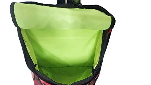 HeadTurners Pro Badminton Backpack Kitbag with Shoe Pocket (Red Camo, Black )