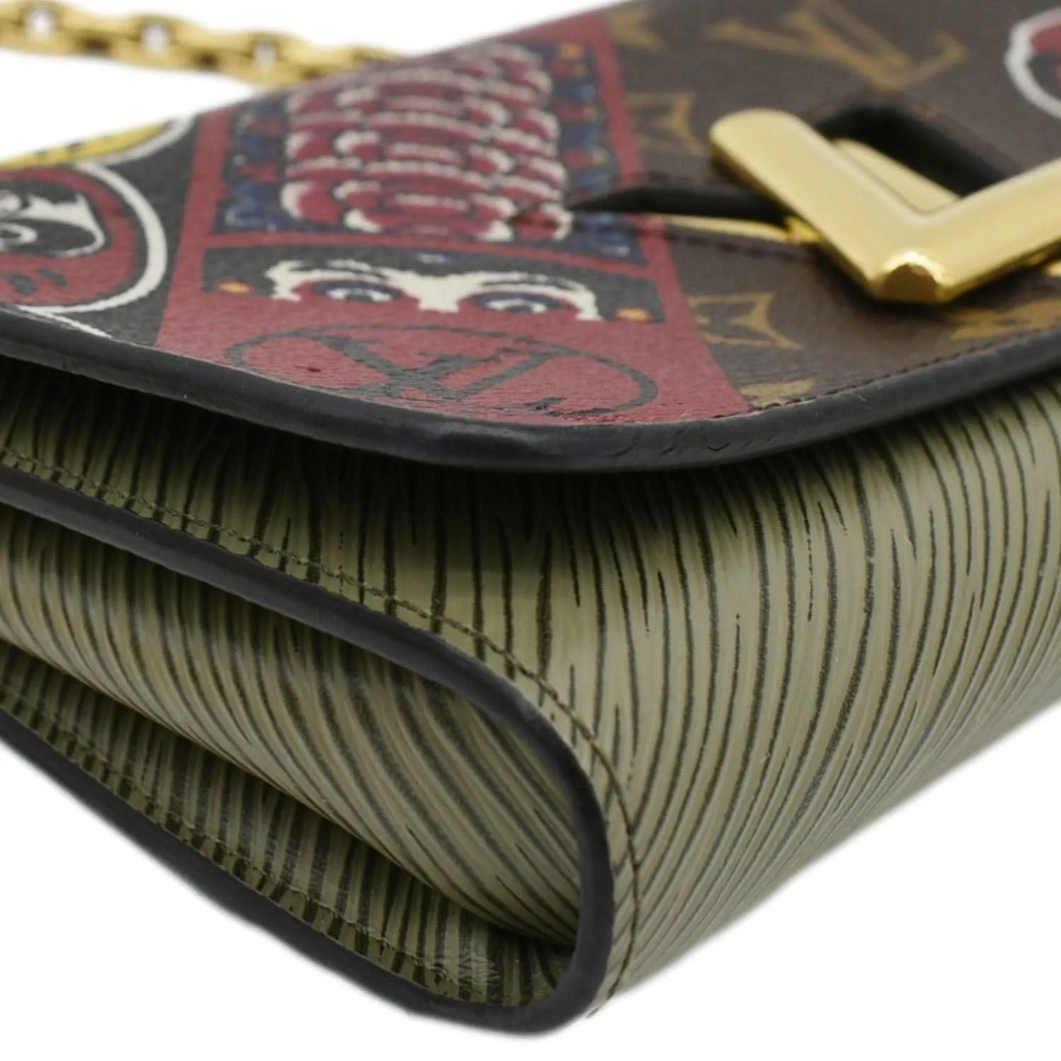 LOUIS VUITTON Kabuki Twist Epi Leather Chain Shoulder Bag Green