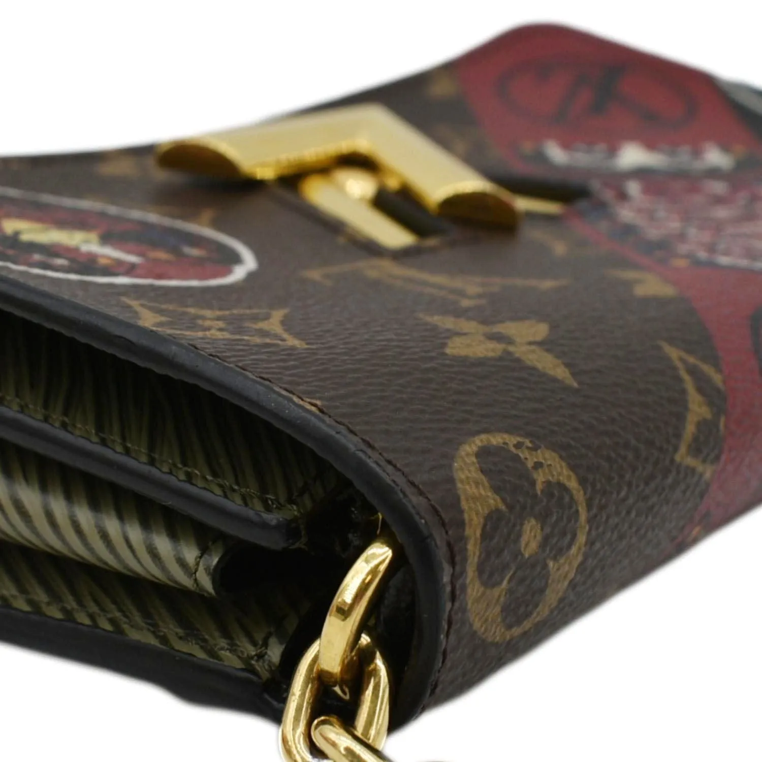 LOUIS VUITTON Kabuki Twist Epi Leather Chain Shoulder Bag Green