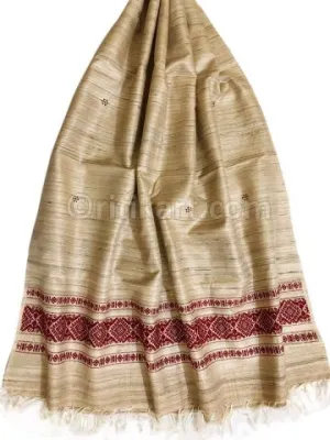 Magnificent Butti Work Tussar Silk Shawl
