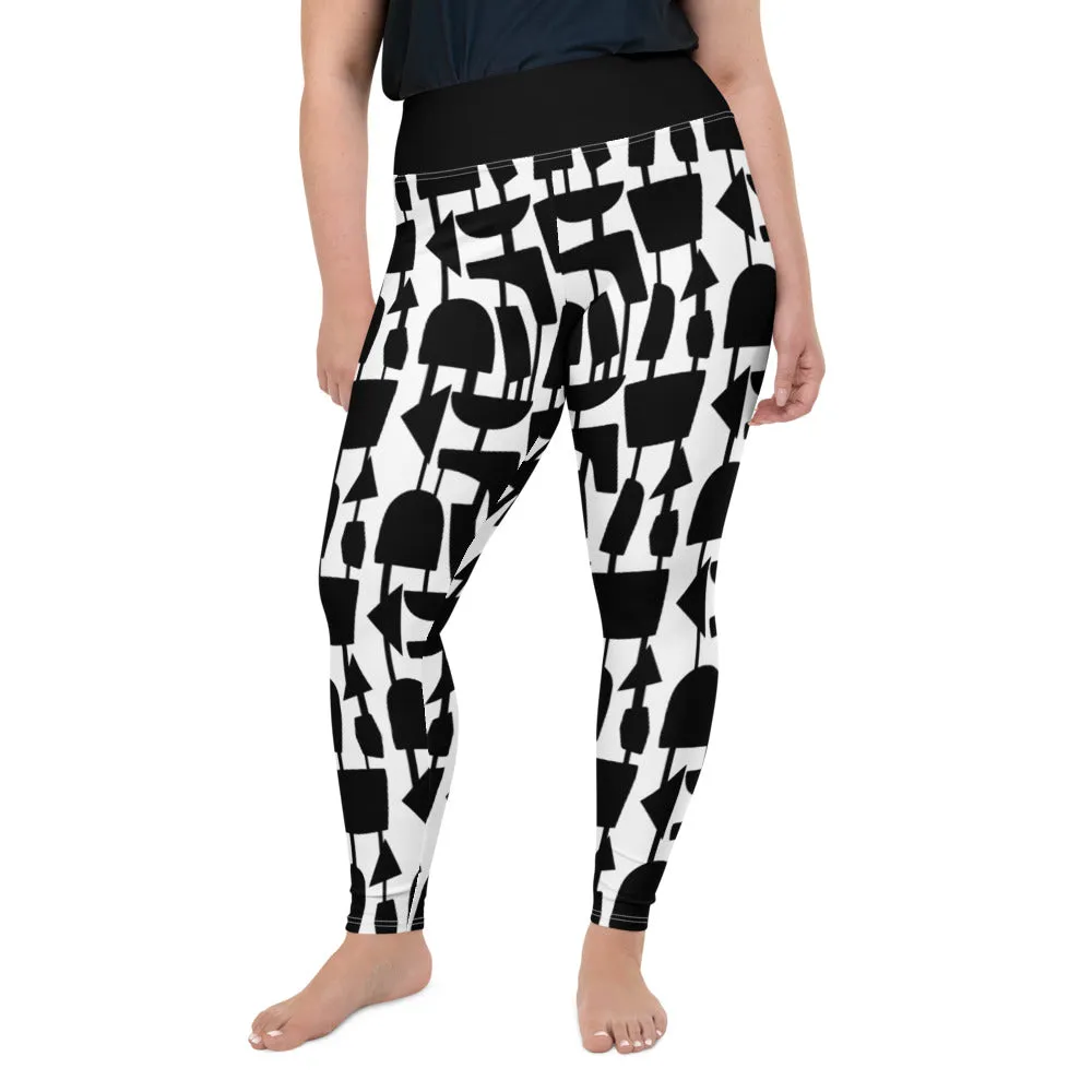 Plus Size Leggings, Forever Connected Black