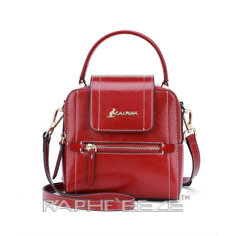 Stain Resistant Small Stylish Tweed Bags for Women - Red