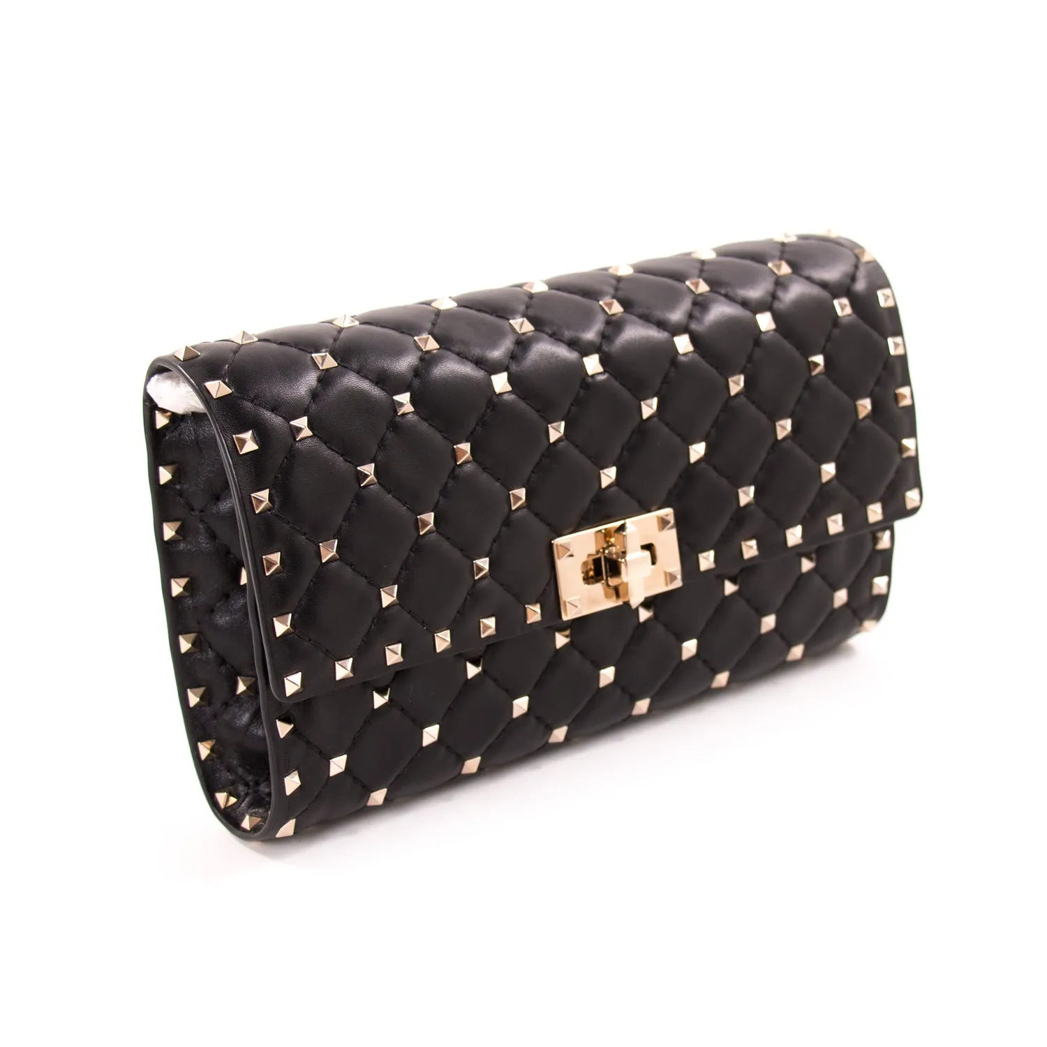 Valentino Quilted Rockstud Wallet on Chain